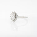 0.96ct Pear-Shaped Diamond Halo Engagement Ring | Magpie Jewellery