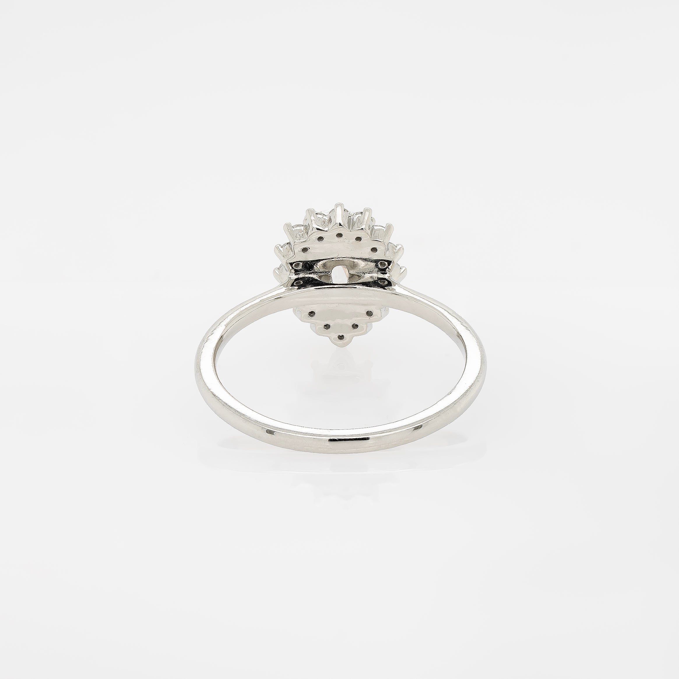 0.96ct Pear-Shaped Diamond Halo Engagement Ring | Magpie Jewellery