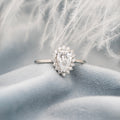 0.96ct Pear-Shaped Diamond Halo Engagement Ring | Magpie Jewellery