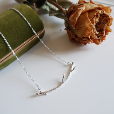 Curved Branch Bar Necklace - Magpie Jewellery
