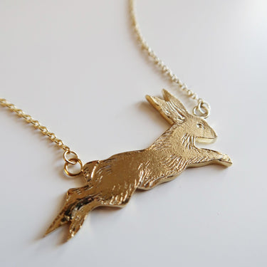 Leaping Rabbit Necklace - Magpie Jewellery