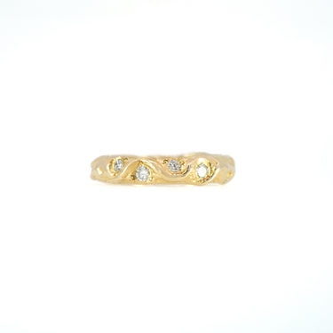 10ky 'Tangles 4' Gold & Diamond Band